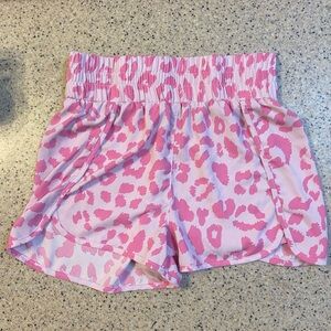 Pink Leopard Print Women's Shorts
High-wasted